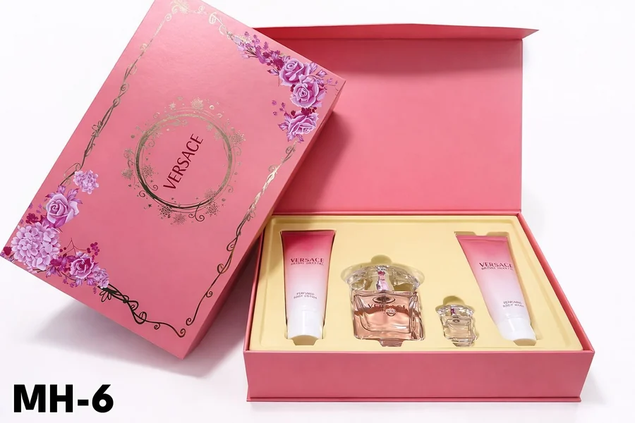 قطع VERSACE طقم عطر + بدي لوشن 4 قطع رقم 90ML