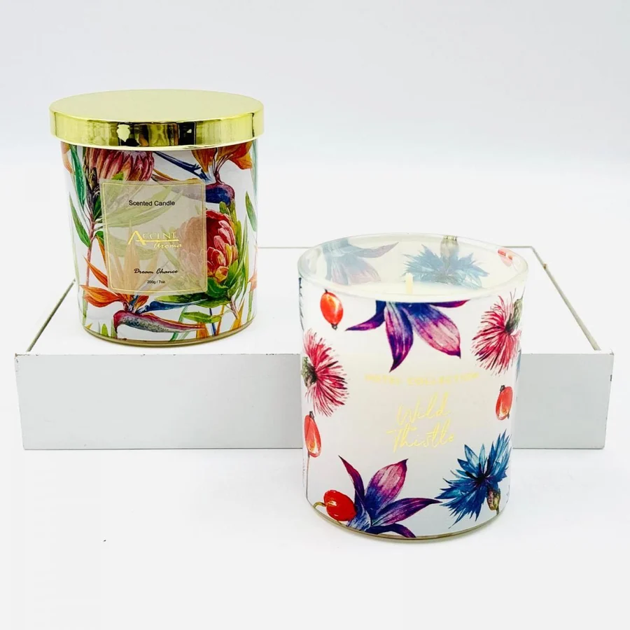 طقم شمع مع عطر